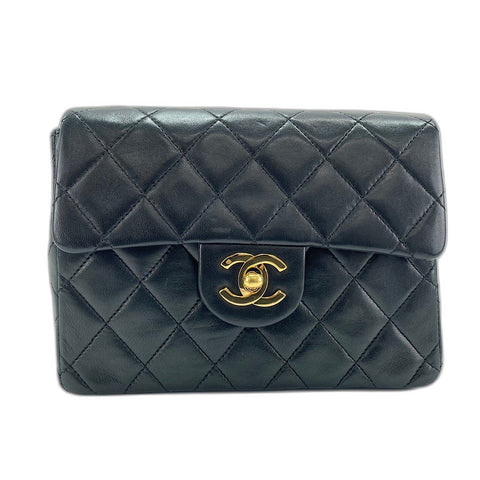 CHANEL Mini Matelasse Shoulder Bag black WS33725