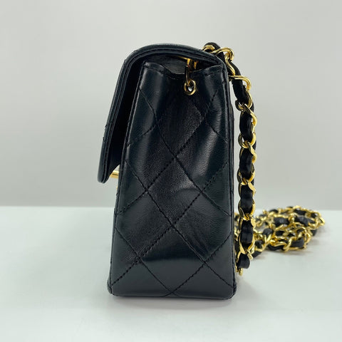 CHANEL Mini Matelasse Shoulder Bag black WS33725