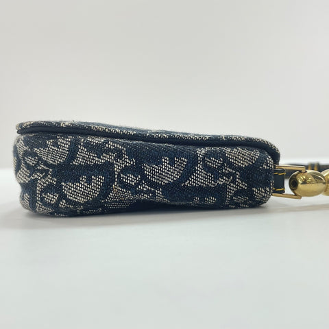 Christian Dior Maris Pearl Trotter Shoulder Bag Navy WS33729