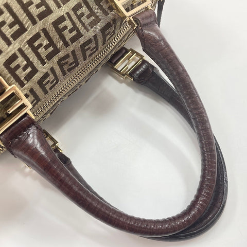 FENDI Zucchino Handbag Brown WS33738