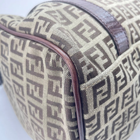 FENDI Zucchino Handbag Brown WS33738