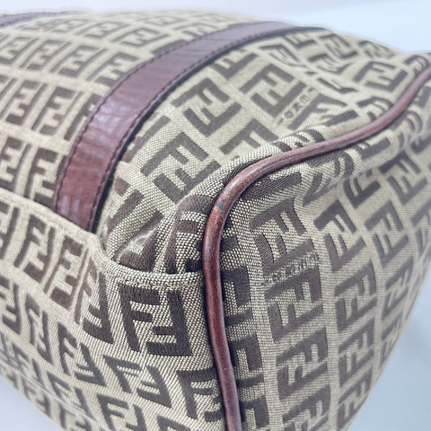 FENDI Zucchino Handbag Brown WS33738