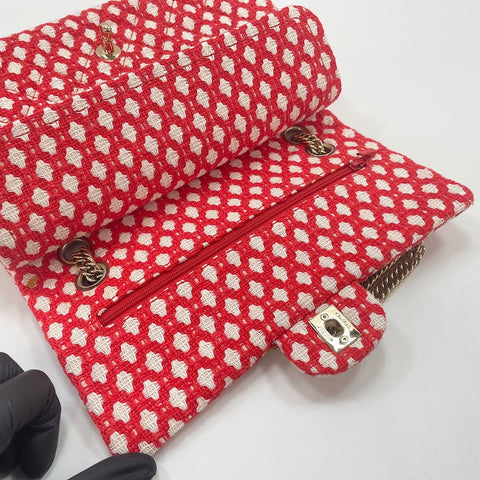 CHANEL Matelasse 25 Shoulder Bag Red WS33740
