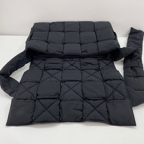 BOTTEGAVENETA Padded Teg Cassette Maxi INTRECCIATO Shoulder Bag black WS33749
