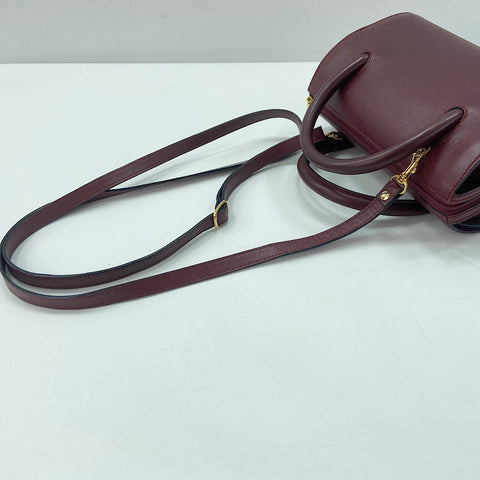 CARTIER 2WAY Shoulder Bag wine-red WS33752