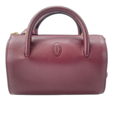 CARTIER 2WAY Shoulder Bag wine-red WS33752