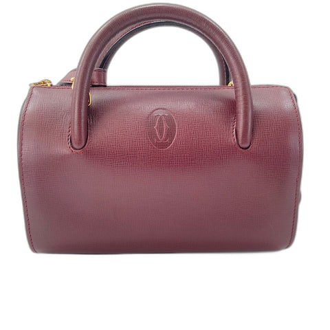 CARTIER 2WAY Shoulder Bag wine-red WS33752
