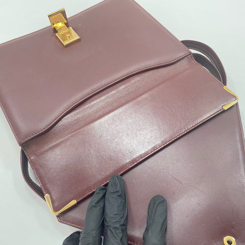 CARTIER Must Line Shoulder Bag wine-red WS33754