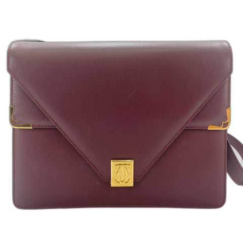CARTIER Must Line Shoulder Bag wine-red WS33754