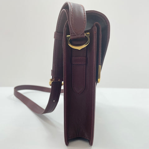 CARTIER Must Line Shoulder Bag wine-red WS33754