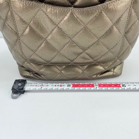 CHANEL Cambon line Shoulder Bag gold WS33757