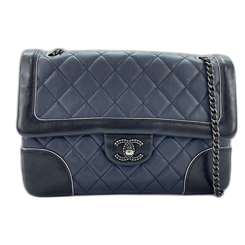 CHANEL Paris Salzburg 25 Shoulder Bag Navy WS33765