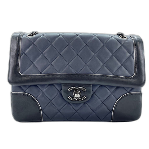 CHANEL Paris Salzburg 25 Shoulder Bag Navy WS33765