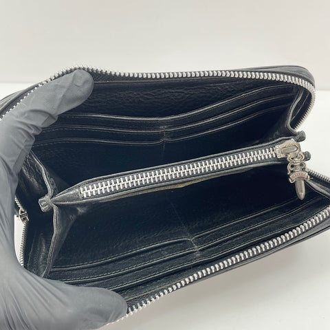 CHROME HEARTS REC F ZIP Purse black WS33774