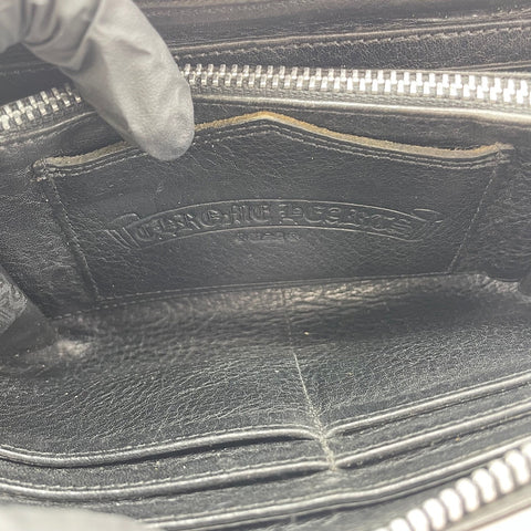 CHROME HEARTS REC F ZIP Purse black WS33774