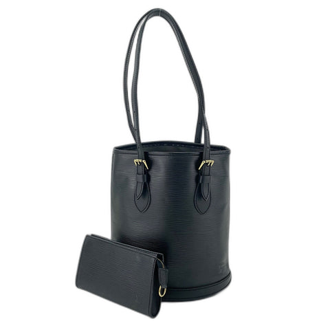 LOUIS VUITTON Petit Bucket PM Tote Bag black WS33776