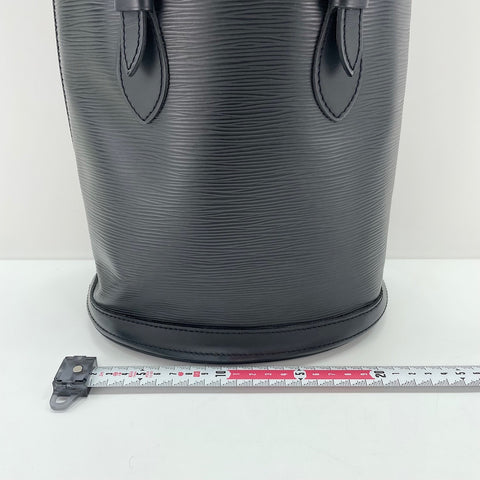 LOUIS VUITTON Petit Bucket PM Tote Bag black WS33776