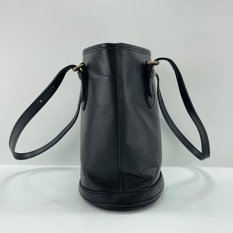LOUIS VUITTON Petit Bucket PM Tote Bag black WS33776