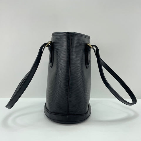 LOUIS VUITTON Petit Bucket PM Tote Bag black WS33776