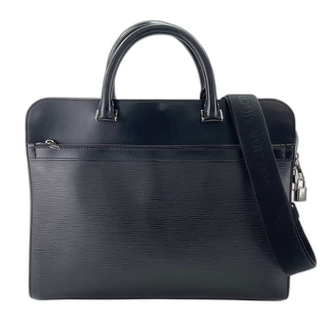 LOUIS VUITTON Bassano MM Handbag black WS33779