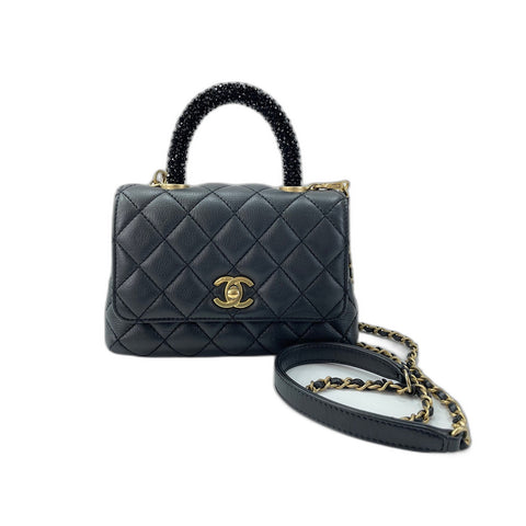 CHANEL Coco handle XXS Shoulder Bag black WS33791