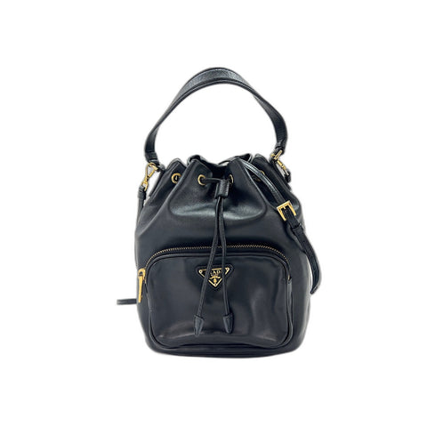 PRADA duet Shoulder Bag black WS33797