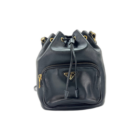 PRADA duet Shoulder Bag black WS33797
