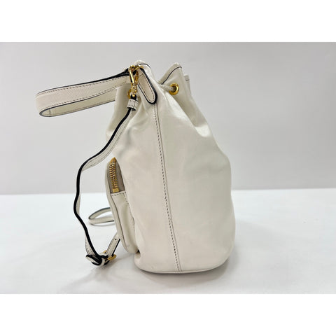 PRADA duet Shoulder Bag white WS33798