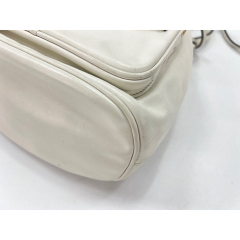 PRADA duet Shoulder Bag white WS33798