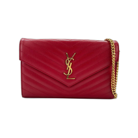 SAINT LAURENT PARIS Cassandra Shoulder Bag Red WS33804