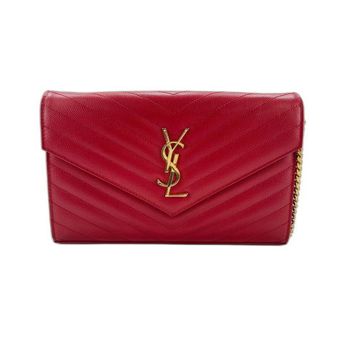 SAINT LAURENT PARIS Cassandra Shoulder Bag Red WS33804