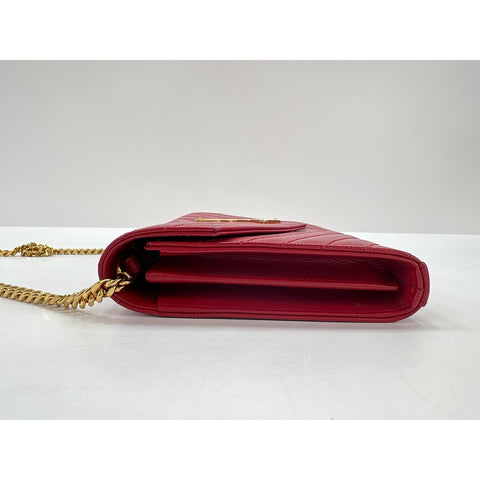 SAINT LAURENT PARIS Cassandra Shoulder Bag Red WS33804