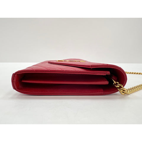 SAINT LAURENT PARIS Cassandra Shoulder Bag Red WS33804