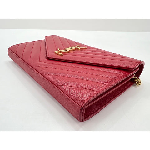 SAINT LAURENT PARIS Cassandra Shoulder Bag Red WS33804