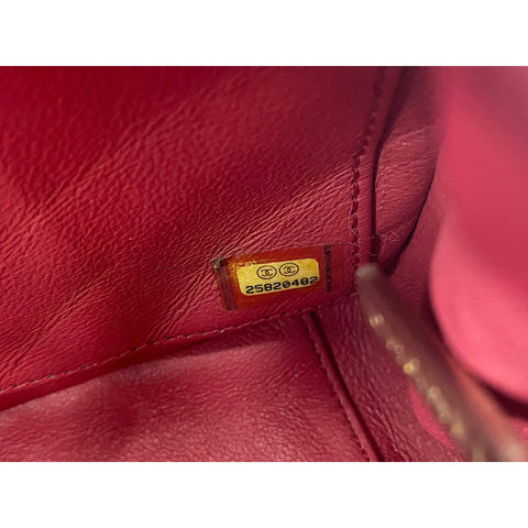 CHANEL Matelassé Business Affinity Shoulder Bag Red WS33805