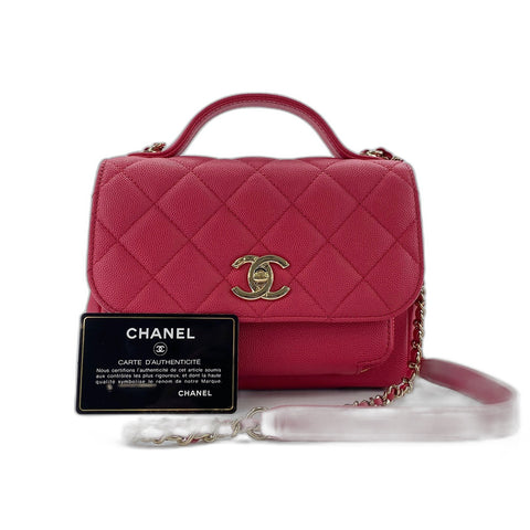 CHANEL Matelassé Business Affinity Shoulder Bag Red WS33805