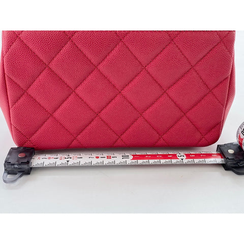 CHANEL Matelassé Business Affinity Shoulder Bag Red WS33805