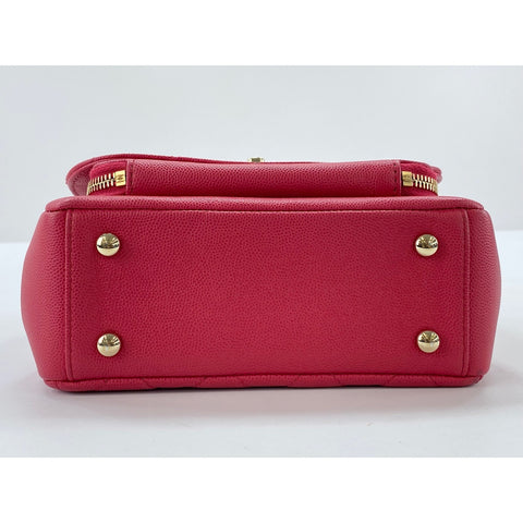 CHANEL Matelassé Business Affinity Shoulder Bag Red WS33805
