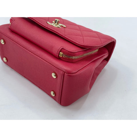 CHANEL Matelassé Business Affinity Shoulder Bag Red WS33805