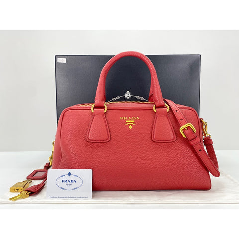PRADA Tote Bag Red WS33806