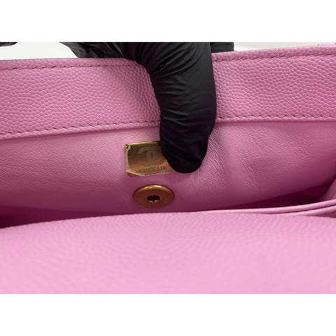 CHANEL Coco handle Shoulder Bag pink WS33823