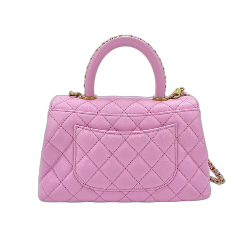 CHANEL Coco handle Shoulder Bag pink WS33823