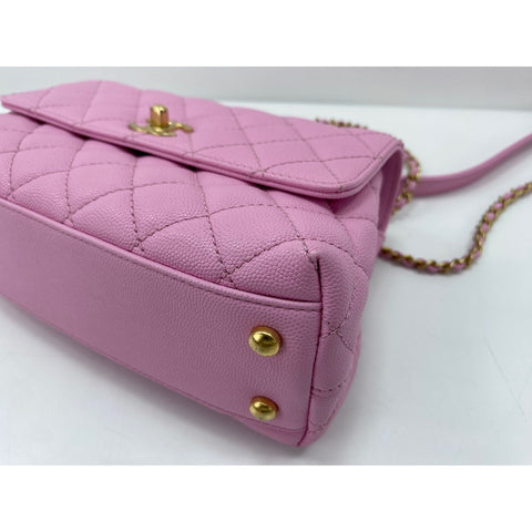 CHANEL Coco handle Shoulder Bag pink WS33823