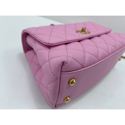 CHANEL Coco handle Shoulder Bag pink WS33823