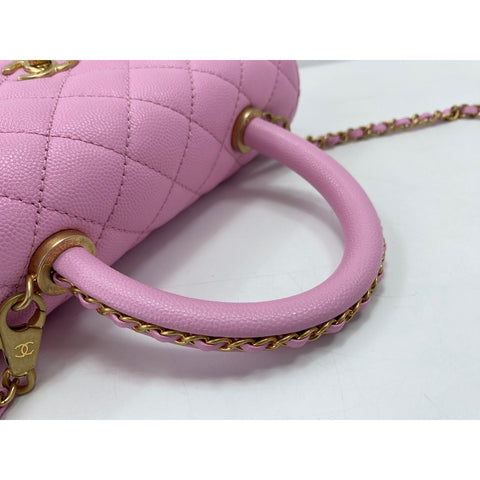 CHANEL Coco handle Shoulder Bag pink WS33823