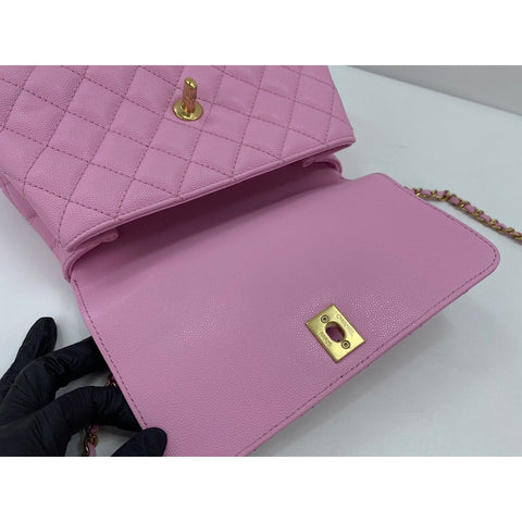 CHANEL Coco handle Shoulder Bag pink WS33823