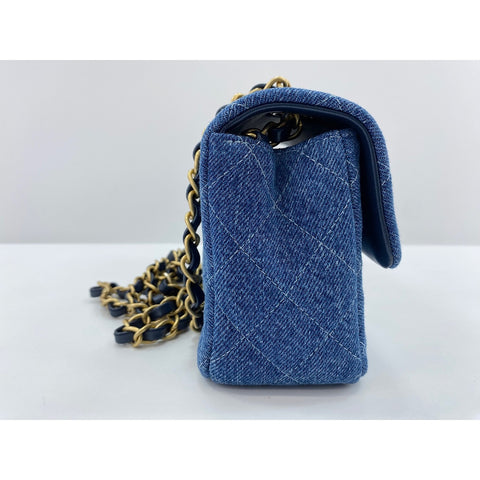 CHANEL Mini matrasse Shoulder Bag blue WS33824