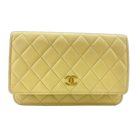 CHANEL Mini matrasse Shoulder Bag yellow WS33827