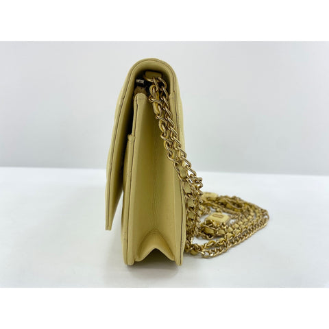 CHANEL Mini matrasse Shoulder Bag yellow WS33827