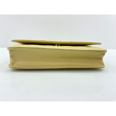 CHANEL Mini matrasse Shoulder Bag yellow WS33827